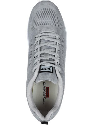 Jump Erkek Yürüyüş Koşu Spor Ayakkabı Gri - Siyah Hafif Tekstil Taban Teknolojisi