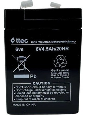 Ttec 6V 4.5AH Kamp Işıldak Aküsü