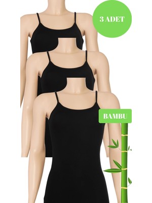 Yıldız Kadın 3 Lü Organik Bambu Ip Askılı Atlet