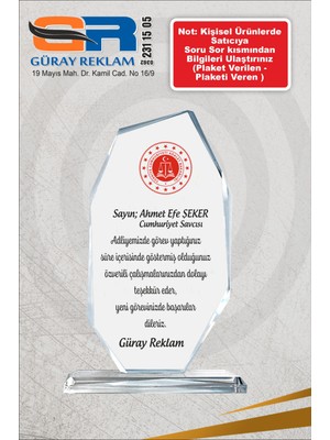 Kristal Plaket Kod1