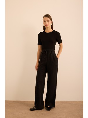 Beli Lastikli Keten Pantolon