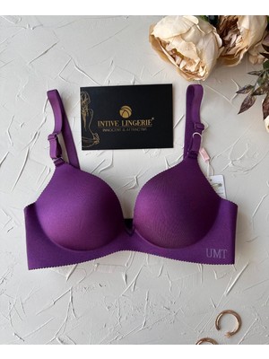 Angelina Push-Up Balensiz Dikişsiz V Yaka Ithal Kaliteli Düz Renk Iz Belli Etmez Sütyen