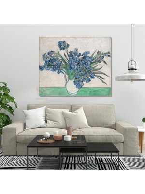 Kanvas Tablo Van Gogh Tablosu Ev Ofis Dekoru Klasik Duvar Süsen Tablosu