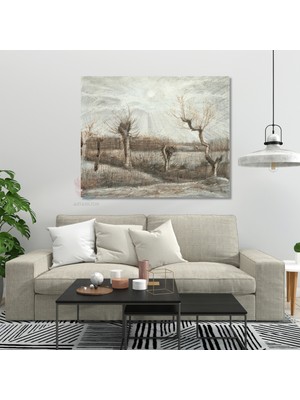 Kanvas Tablo Van Gogh Tablosu Ev Ofis Dekoru Kurumuş Topraklar Klasik Duvar Tablosu