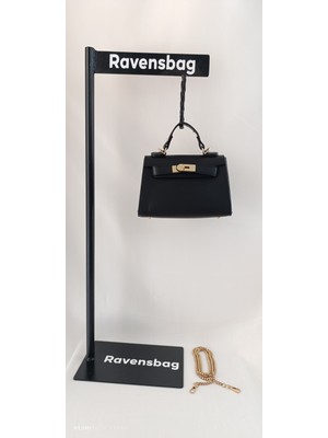 Kilit Detaylı Lüks El ve Omuz Kadın Çanta