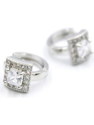 Taşlı Küpe - Gümüş