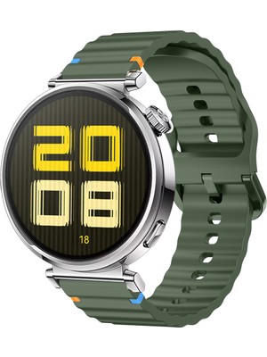 Huawei Watch Gt5 41MM Ile Uyumlu Dalga Desenli Tokalı Yumusaş Soft Silikon Kordon