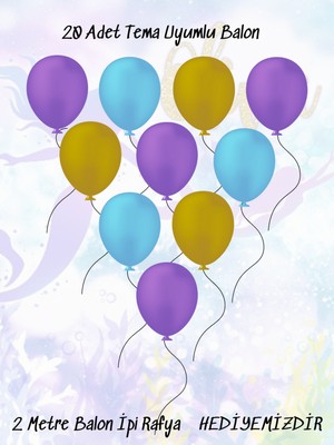 Temalı Tema Uyumlu Doğum Günü Balonu 20 Adet