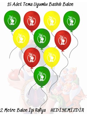 Baskılı Tema Uyumlu Doğum Günü Parti Balonu