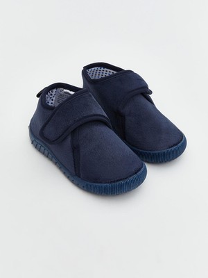 LC Waikiki Cırt Cırtlı Erkek Bebek Panduf Kadife Düz Model Rahat Tasarım