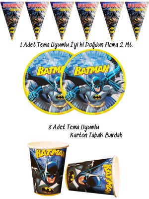 Temalı Tabak , Bardak , Flama Bayrak Doğum Günü Süsleri