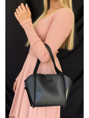 Beyaz Deri Kadın El ve Omuz Çantası