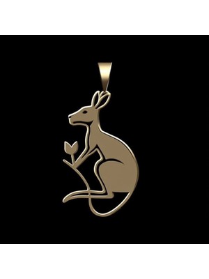 TabiTela 8 ayar altın kolye ucu kanguru   GM7212 1 gr