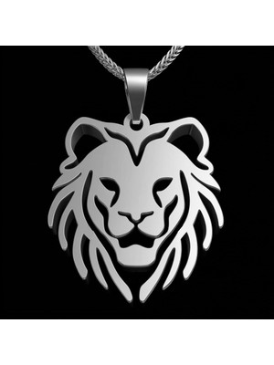 TabiTela 925 Ayar gümüş kolye Aslan   SM7338