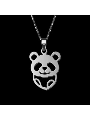 TabiTela 925 Ayar gümüş kolye panda   SM7733