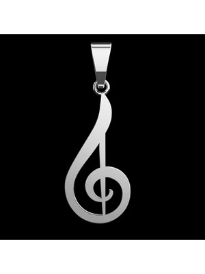TabiTela 925 Ayar gümüş kolye müzik notası   SM7633