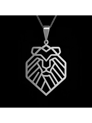 TabiTela 925 Ayar gümüş kolye aslan SM7407