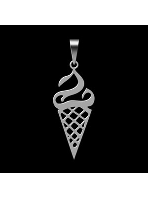 TabiTela 925 Ayar gümüş kolye dondurma külahı   SM7199