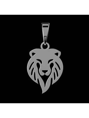 TabiTela 925 Ayar gümüş kolye aslan SM7414