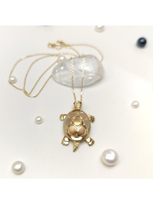 Kaplumba Kolye 14 Ayar Altın Hd Videolu