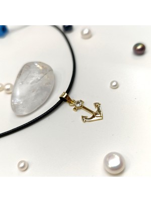 Gemi Çapası Kolye 14 Ayar Altın Hd Videolu