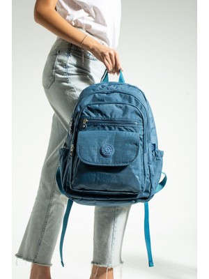 Unisex Okul Çantası Su Itici Hafif Klinkır Kumaş Günlük Sırt Çantası 40*30 cm Çok Cepli