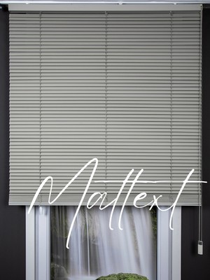 Gri 25 mm Redektörlü Ahşap  Jaluzi Perde