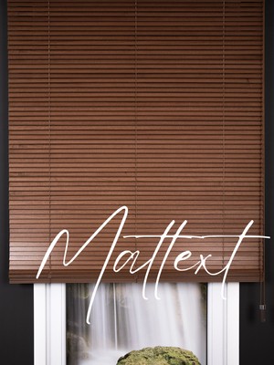 Açık Kahverengi 25 mm Redektörlü Ahşap  Jaluzi Perde