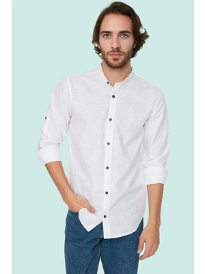 Erkek Basic Slim Fit Hakim Yaka Pamuklu Günlük Gömlek Hafta Sonu Yaz Aylarının Vazgeçilmezi