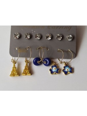 Shiklik Şıklığınızı Tamamlayacak Taşlı Küpe Seti