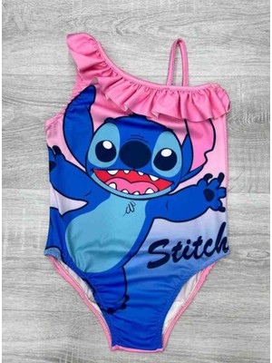 Kız Çocuk Stitch Askılıklı Mayo