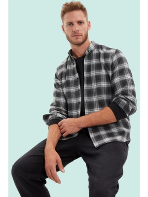 Erkek Kışlık Flanel Ekose Gömlek Kareli Desen Standart Kol Günlük Yaz Aylarının Vazgeçilmezi