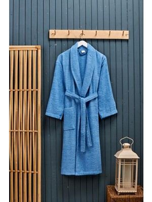Polo Life Kutulu %100 Pamuk Tek Bornoz Şalyaka-K.mavi (Xxl Beden)