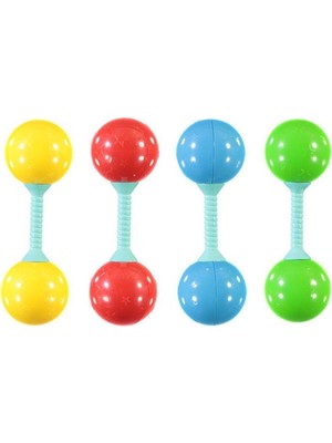 Sunman baby toys Dambıl Çıngırak Renkli Materyal ile Eğlenceli Bebek Oyun Aracı