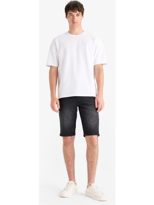 DeFacto Regular Fit Jean Bermuda Şort E5979AX25SM