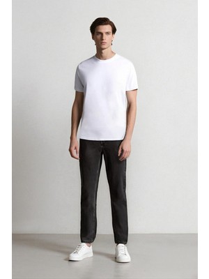 DeFacto %100 Pamuk Slim Cropped Fit Dar Kalıp Normal Bel Dar Paça Jean Pantolon D8766AX24AU