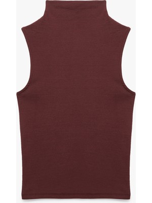 Pamuklu Slim Fit Kolsuz Dik Yaka Body