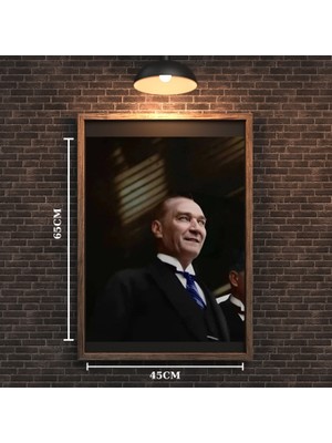 Atatürk Tablo Serisi 37 Çerçevesiz 45X65CM Pvc Tablo