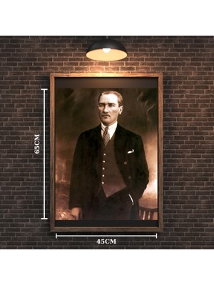 Atatürk Tablo Serisi 07 Çerçevesiz 45X65CM Pvc Tablo