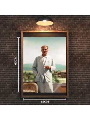 Atatürk Tablo Serisi 24 Çerçevesiz 45X65CM Pvc Tablo
