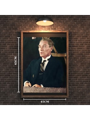 Atatürk Tablo Serisi 23 Çerçevesiz 45X65CM Pvc Tablo