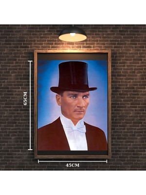 Atatürk Tablo Serisi 01 Çerçevesiz 45X65CM Pvc Tablo
