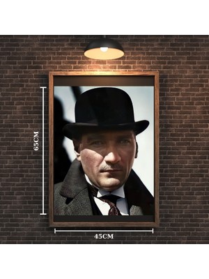 Atatürk Tablo Serisi 17 Çerçevesiz 45X65CM Pvc Tablo