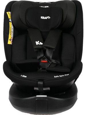 Kraft Safe Spin Plus I-Size Oto Koltuğu 0-36 kg Siyah Isofix Özellikli Güvenli Taşıma