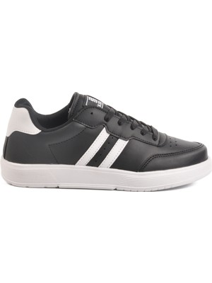 Aspor Siyah Beyaz Bağcıklı Unisex Spor Ayakkabı