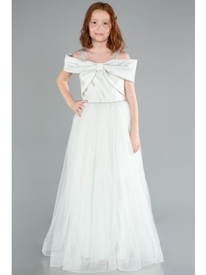 Askılı Kurdela Detay Uzun Kız Çocuk Abiye ABU4826