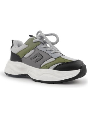 Cool Birian-Flt 31/36 Çocuk Bağcıklı ve Cırtlı Sneaker Spor Ayakkabı