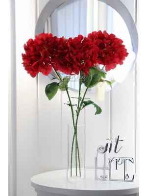 Yapay Koca Kafa Ortanca Dalı 70 cm Kırmızı