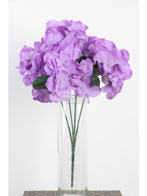 Yapay Çiçek 5 Dal Lüx Ortanca Demeti Lila