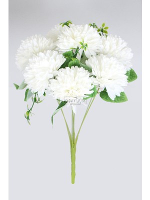Yapay Pinnata Yıldız Çiçeği 42 cm Beyaz